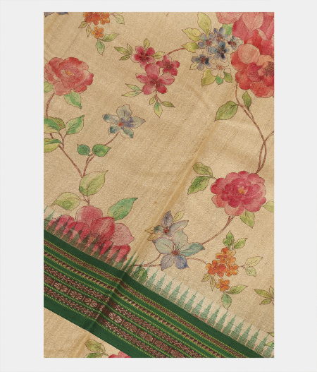 Beige Vidarbha Tussar Saree T227366-image