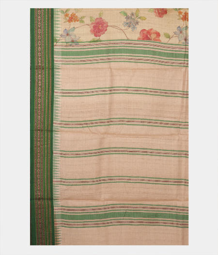 Beige Vidarbha Tussar Saree T2273664