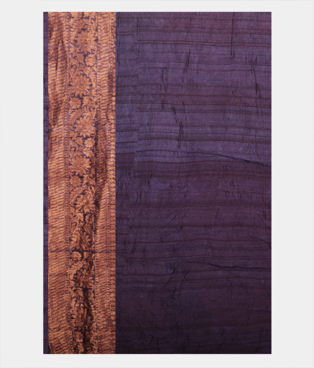 Purple Banaras Tussar Bandhani Saree T2183063