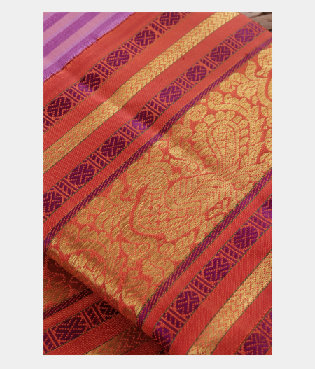 Purple Handwoven Kanjivaram Silk Saree  T2152693