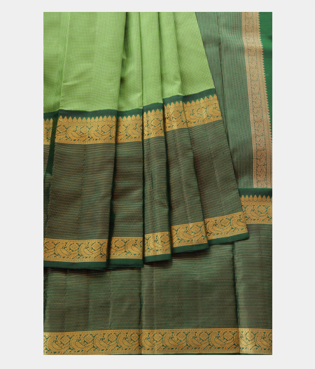 Light Green Handwoven Kanjivaram Silk Saree T2242582