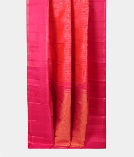 Pinkish Orange Handwoven Kanjivaram Silk Saree T21777862