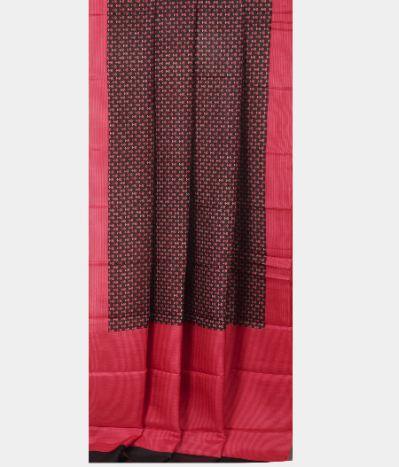 Black  Printed Silk Saree T514532