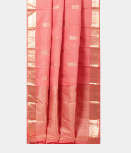 Salmon Pink Handwoven Kanjivaram Silk Saree T2180532