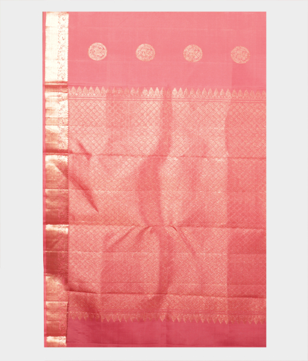 Salmon Pink Handwoven Kanjivaram Silk Saree T2180534