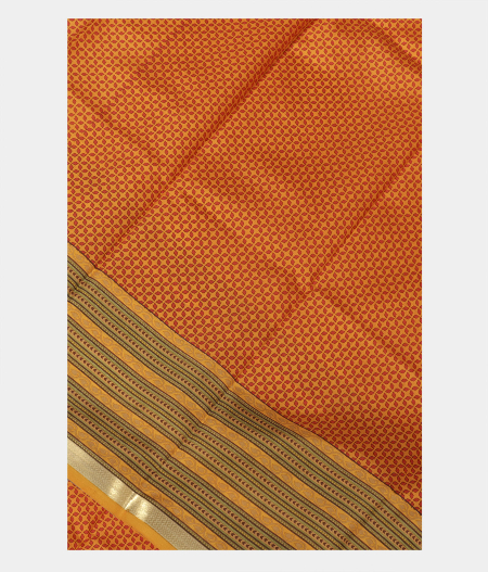 Yellow Printed Silk Saree T162622 H-image