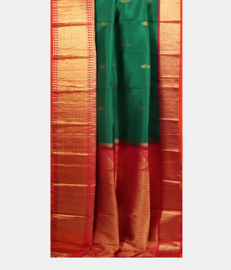 Green Handwoven Kanjivaram Silk Saree T1853522