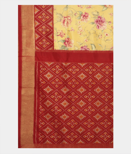 Yellow Printed Soft Silk Saree T2244714