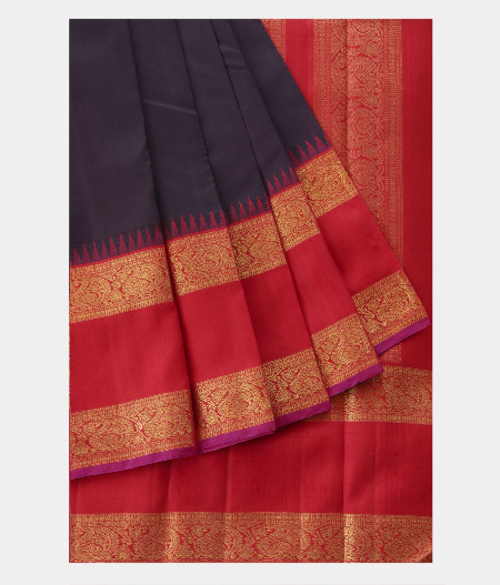 Purple Handwoven Kanjivaram Silk Saree T2231572