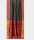 Black Printed Raw Silk Saree T2145002