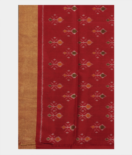 Black Printed Raw Silk Saree T2145003