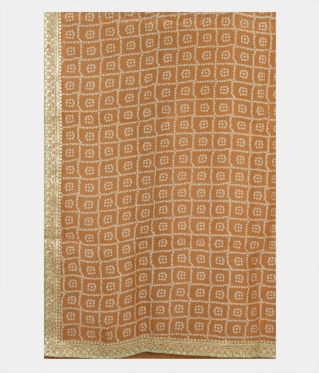 Light Salmon Pink Kora Organza Printed Saree T2276054