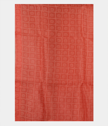 Dark Peach Kora Organza Printed Saree T2294783