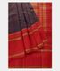 Midnight Blue Handwoven Kanjivaram Silk Saree T2272052