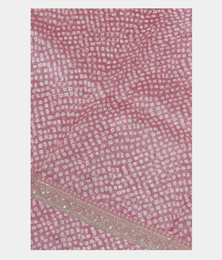 Pinkish Lavender Kora Organza Printed Saree-image