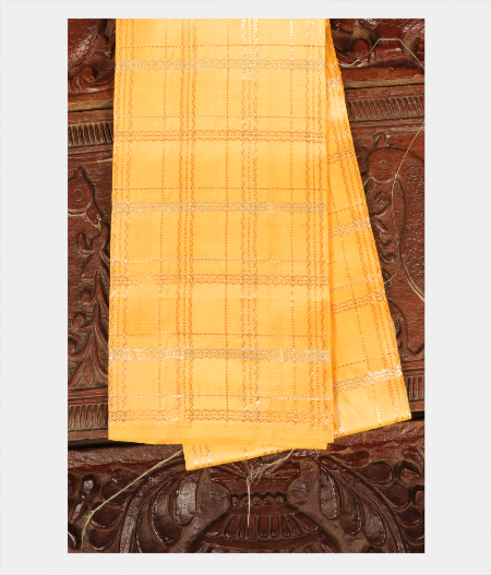 Yellow Handwoven Kanjivaram Silk Blouse T139057-image