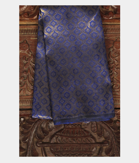 Midnight Blue Handwoven Kanjivaram Silk Blouse T221981-image