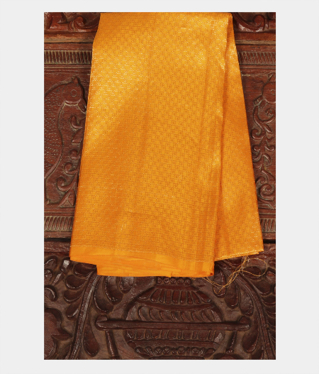Golden Yellow Handwoven Kanjivaram Silk Blouse T223510-image