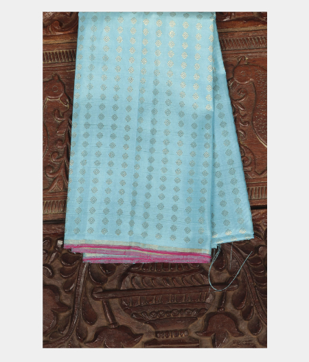 Light Blue Handwoven Kanjivaram Silk Blouse NB3537-image