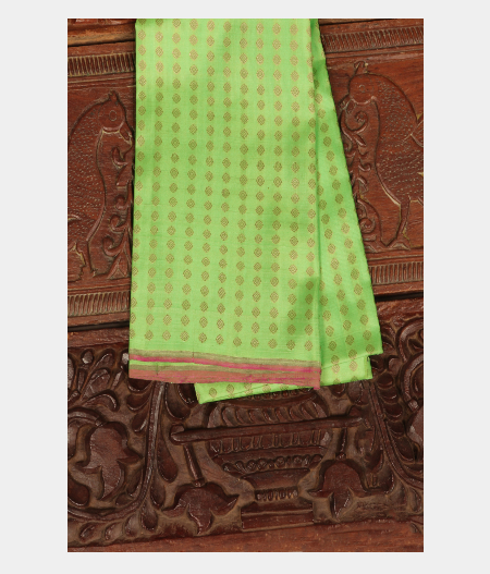 Lime Green Handwoven Kanjivaram Silk Blouse T18150-image