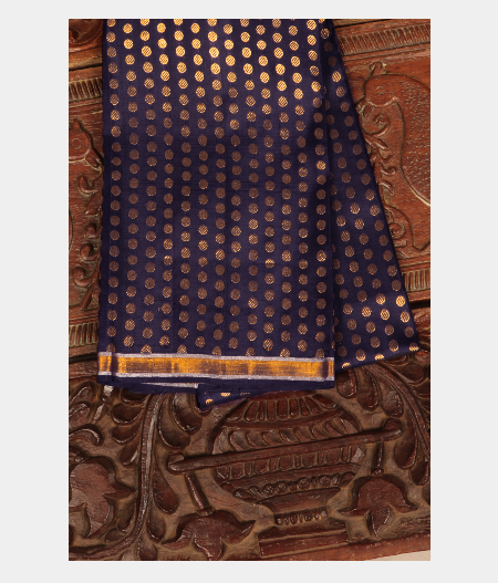 Blue Handwoven Kanjivaram Silk Blouse T97841-image