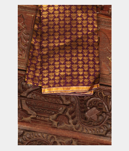 Purple Handwoven Kanjivaram Silk Blouse T62627-image