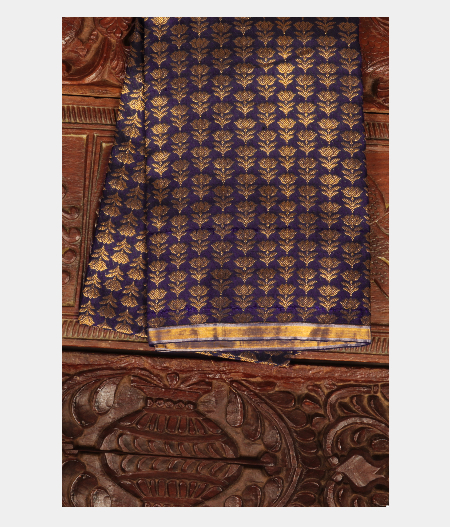 Blue Handwoven Kanjivaram Silk Blouse T94976-image