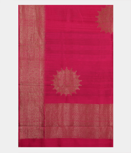 Magenta Banaras Tussar Saree T2268484