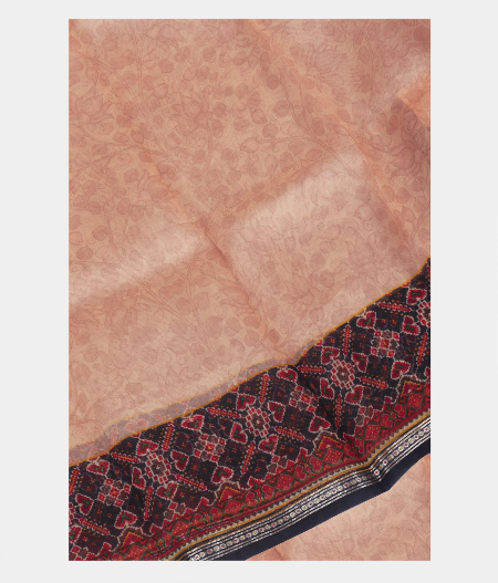 Pink Kora Organza Printed Saree T228061-image