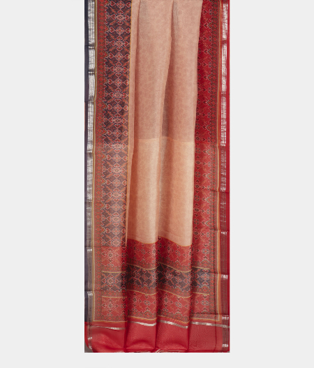 Pink Kora Organza Printed Saree T2280612