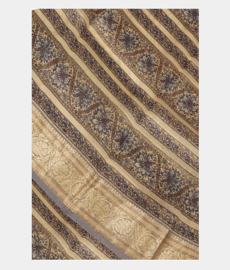 Off White Kora Organza Printed Saree T227566-image