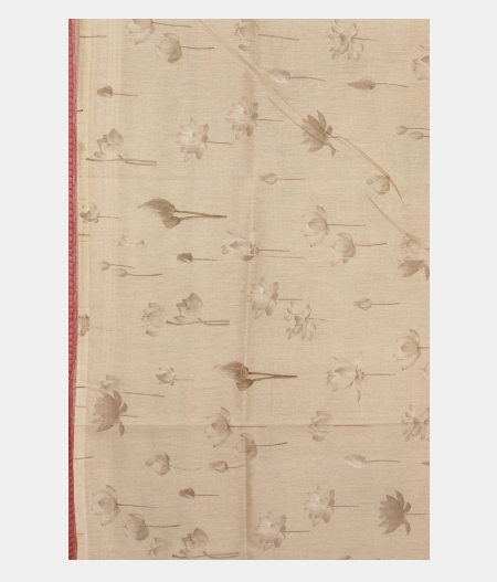 Beige Kora Organza Embroidery Saree T2285873