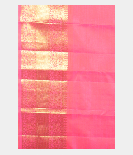 Yellow Handwoven Kanjivaram Silk Kids Pavadai T2288222