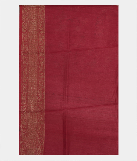 Red Tussar Printed Saree T2286453