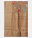 Light Brown Tussar Printed Saree T2286394