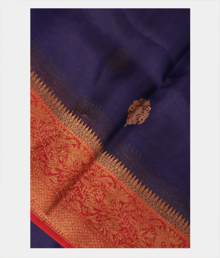 Purple Banaras Organza Saree T226604-image
