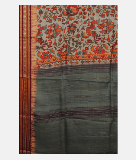 Grey Vidarbha Tussar Saree T2273484