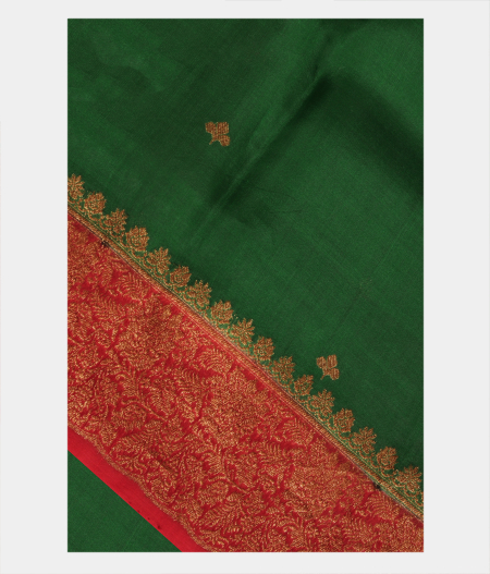 Green Banaras Organza Saree T222760-image