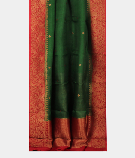 Green Banaras Organza Saree T2227602