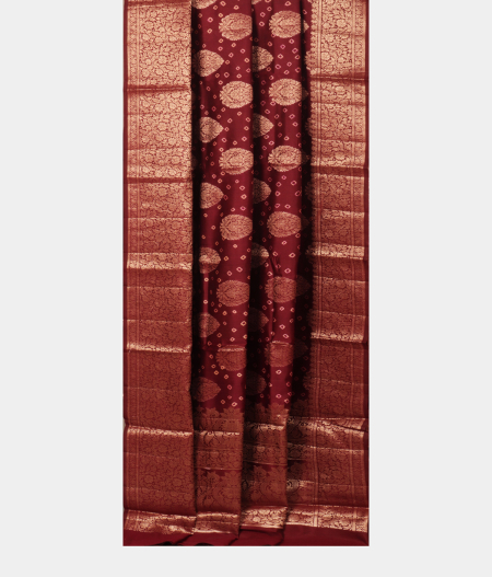 Maroon Chaniya Silk Saree T2026762