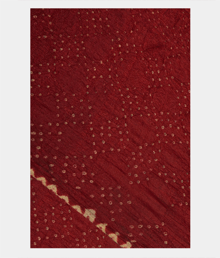 Maroon Bandhani tussar Saree T229315-image