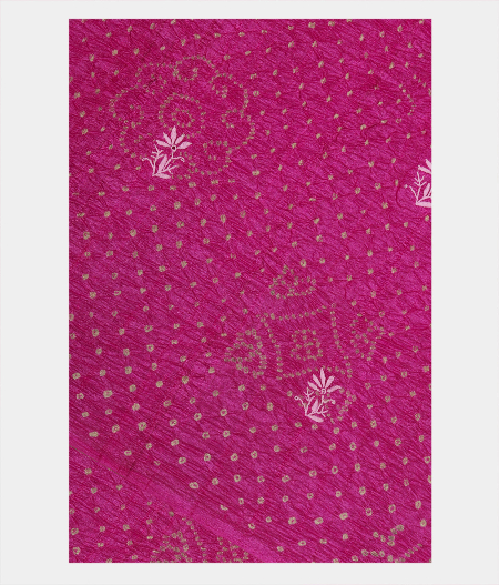 Pink Bandhani Tussar Saree T221955-image
