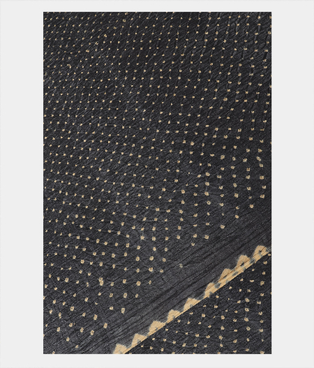 Grey Bandhani Tussar Saree T229317-image