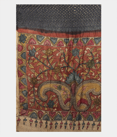 Grey  Bandhani  Tussar  Saree T2293174