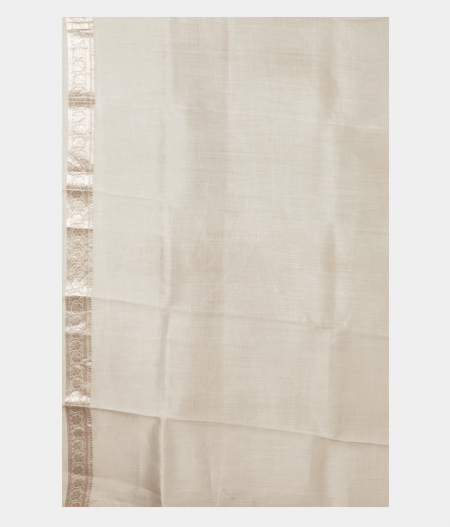 White Kora Organza Printed Saree T2273925