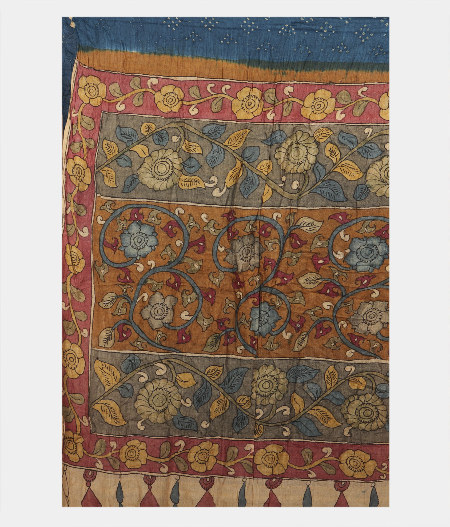 Blue Bandhani  Tussar Saree  T2293214