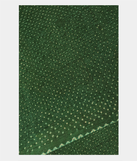Bottle Green Bandhani Tussar Saree T229319-image