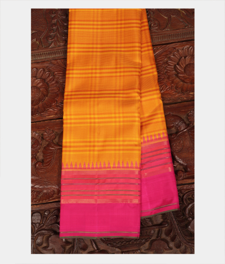 Yellow Handwoven Kanjivaram Silk Saree T227170-image