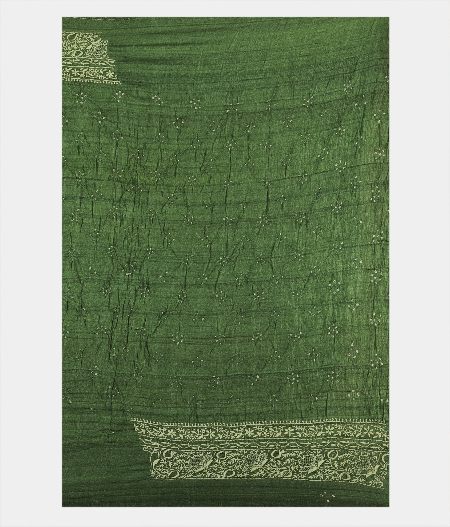 Light Green Bandhani tussar Saree T2219533
