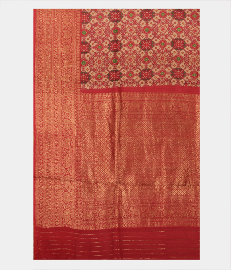 Light Beige Tussar Printrd Saree T2286484